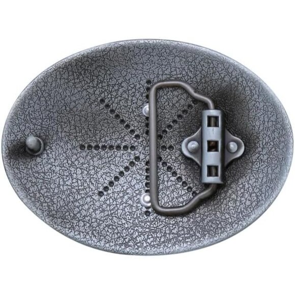 Men's Blue/Black Standard Western Cowboy Initial Letter T Oval Belt Buckle - Picture 6 of 6